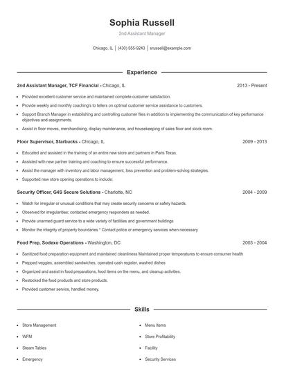 Resume example 1