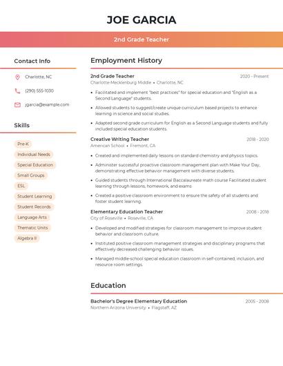Resume example 3