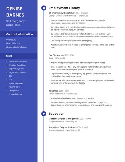 Resume example 4