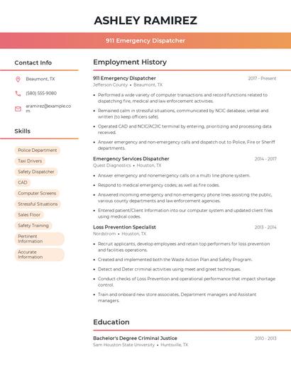 Resume example 3