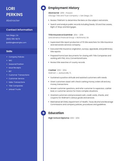 Abstracter Resume