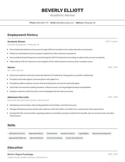 Resume example 2