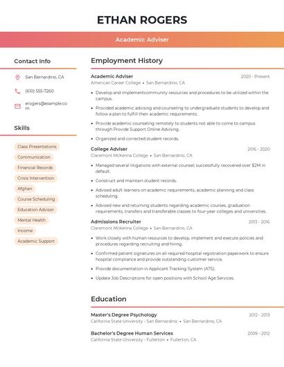 Resume example 3