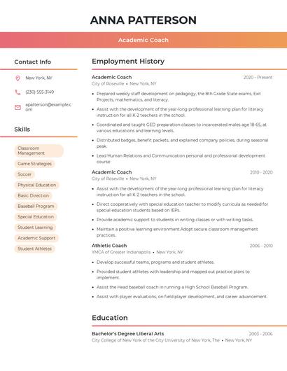 Resume example 3
