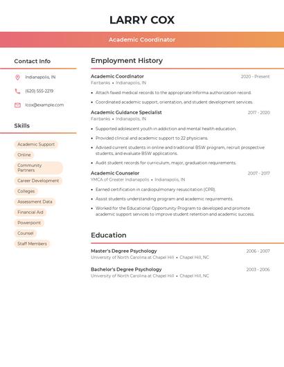 Resume example 3