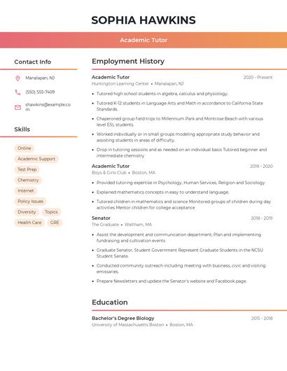 Resume example 3