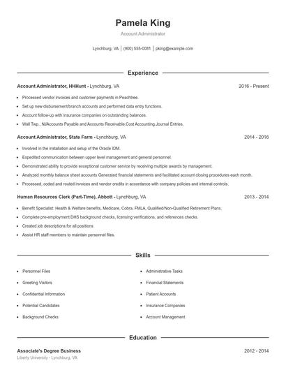 Resume example 1