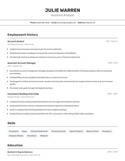 Resume example 2