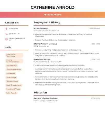 Resume example 3