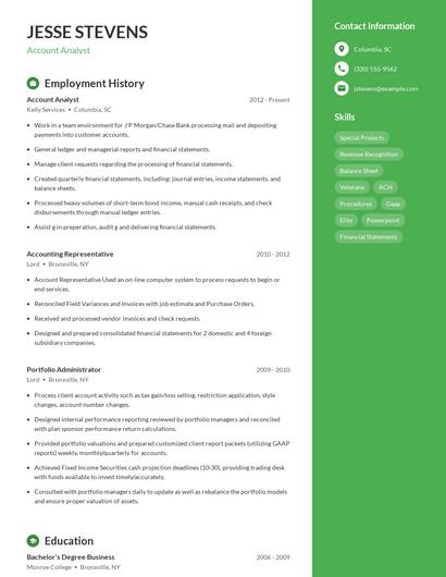 Resume example 4