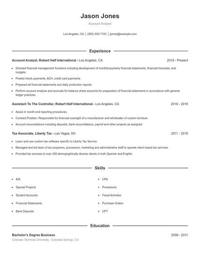 Resume example 1