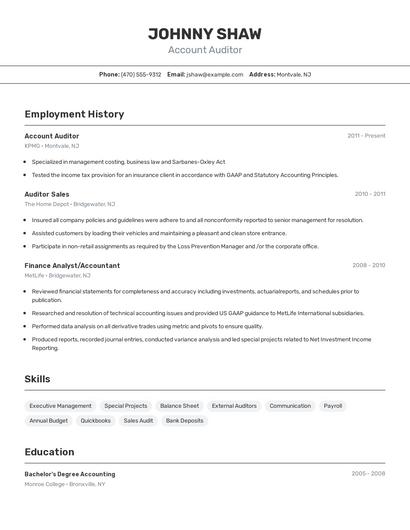 Resume example 2