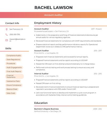 Resume example 3