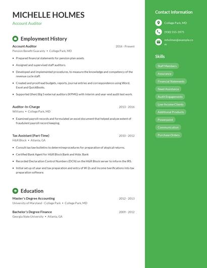 Resume example 5