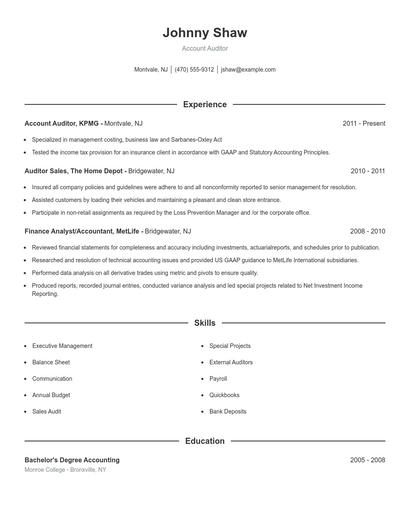 Resume example 1