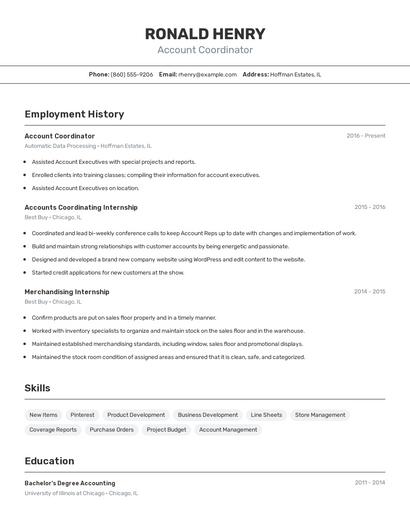 Resume example 2