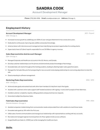 Resume example 2