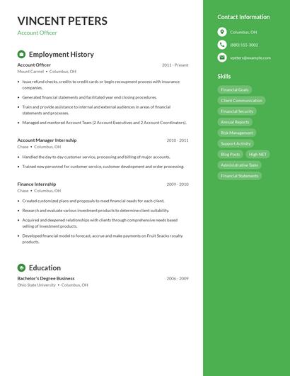 Resume example 5