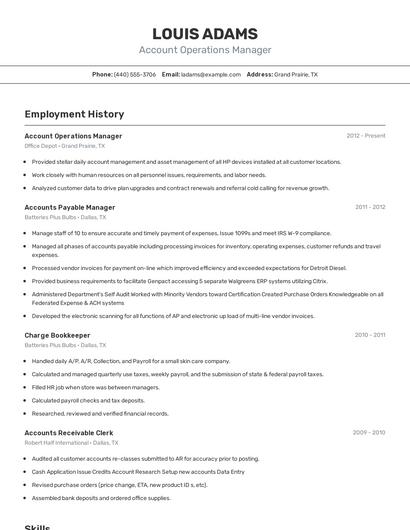 Resume example 2