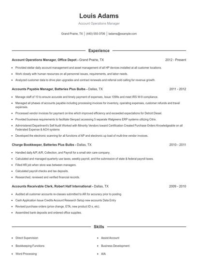 Resume example 1