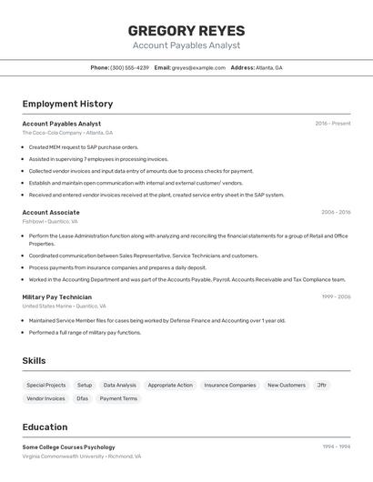 Resume example 2