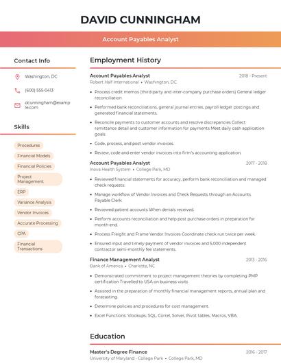 Resume example 3