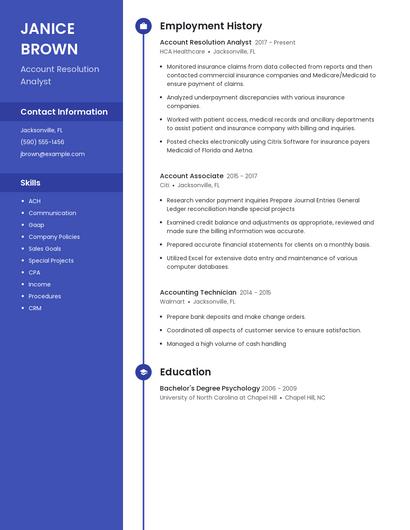 Account Resolution Analyst Resume