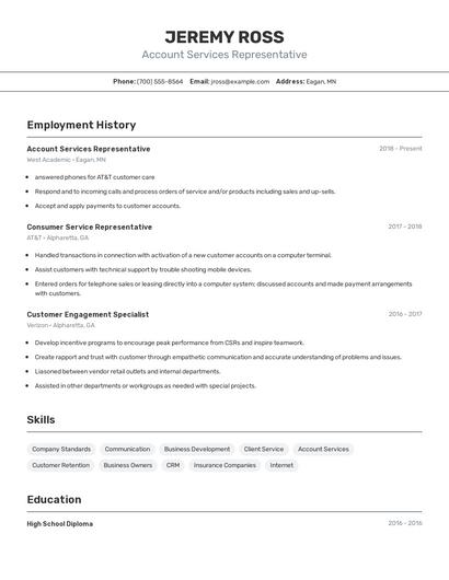 Resume example 2