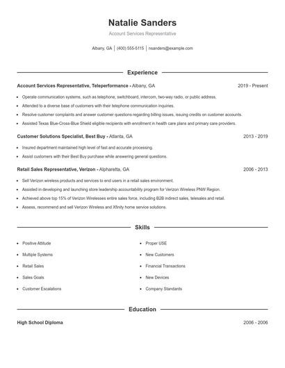 Resume example 1