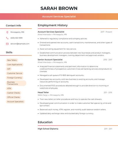 Resume example 3
