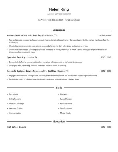 Resume example 1
