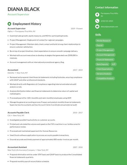 Resume example 5