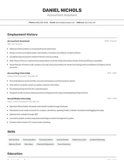 Resume example 2