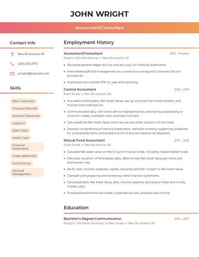 Resume example 3