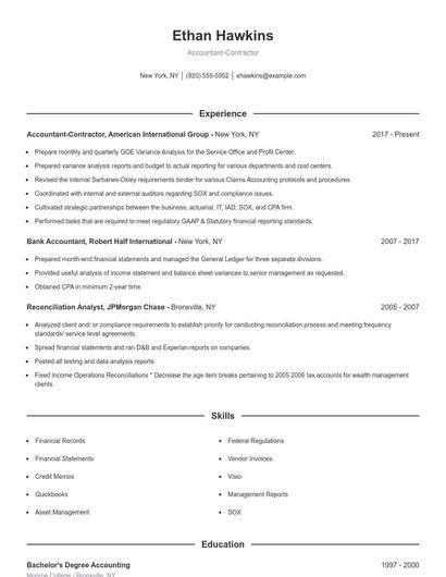 Resume example 1