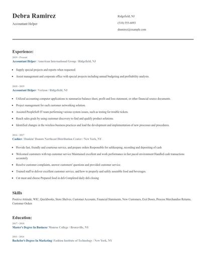 Accountant Helper Resume