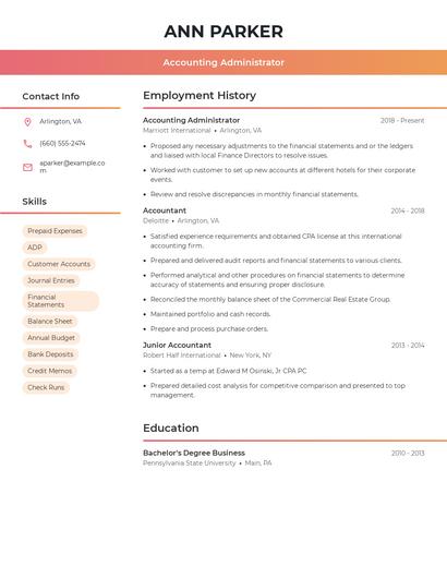 Resume example 3