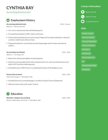 Resume example 5