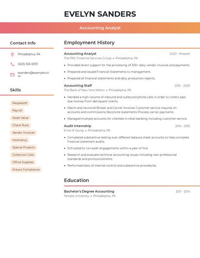 Resume example 3