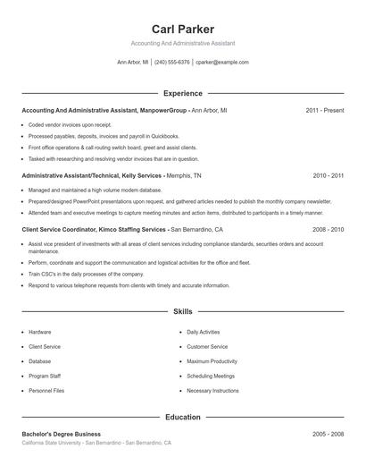 Resume example 1