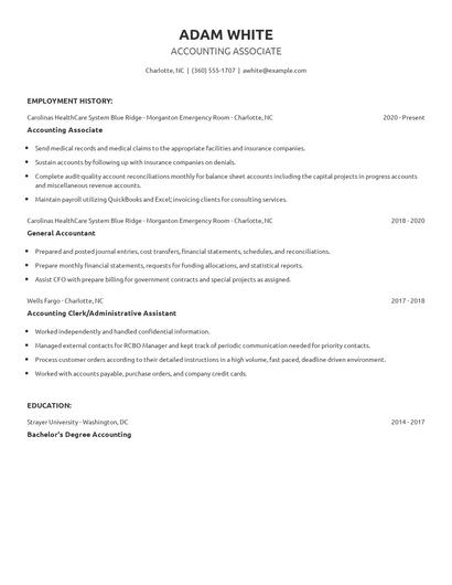 Accounting Associate Resume