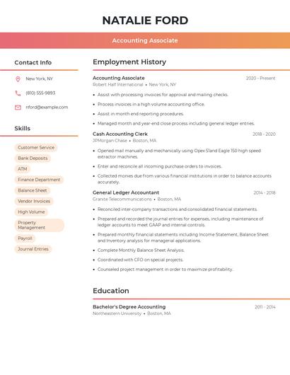 Accounting Associate Resume