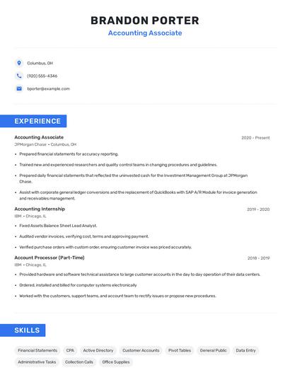 Accounting Associate Resume