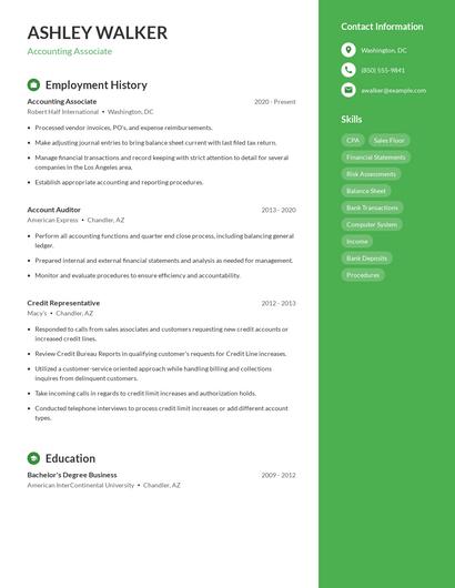 Resume example 4