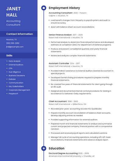 Resume example 5