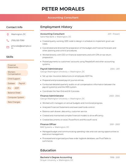 Resume example 3