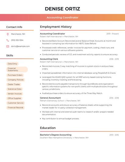 Resume example 3