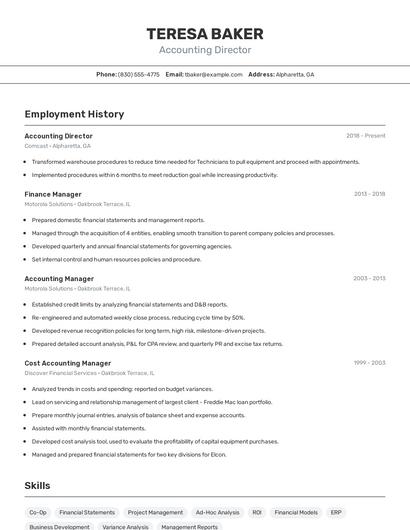 Resume example 2