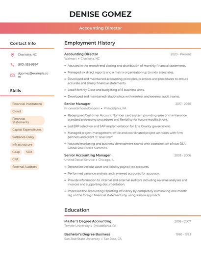 Resume example 3