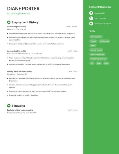 Resume example 4